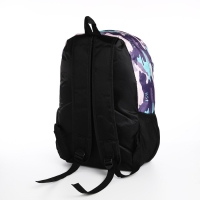 Рюкзак школьный из текстиля, 3 кармана, цвет синий Рюкзак школьный из текстиля, 3 кармана, цвет синий