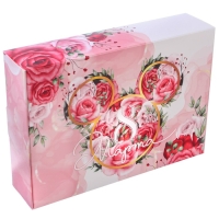 Подарочная коробка, складная "8 Марта" 16х23х7.5 см, Минни Маус