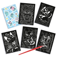 Гравюра блокнот детский &laquo;Зверята&raquo;, 10 листов, штихель