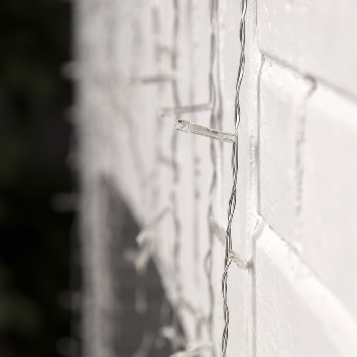 Гирлянда &laquo;Бахрома-арка&raquo; 1 &times; 1 м, IP20, прозрачная нить, 126 LED, свечение тёплое белое, 8 режимов, 220 В