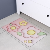 Коврик для дома Доляна Pink Flowers, влаговпитывающий, 40×60 см Коврик для дома Доляна Pink Flowers, влаговпитывающий, 40×60 см
