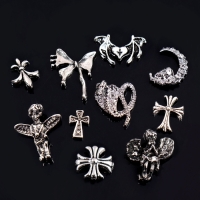 Фигурки для дизайна ногтей &laquo;Готика&raquo;, объёмные, металлические, цвет серебристый