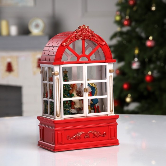 Светодиодная фигура &laquo;Дед Мороз в арке&raquo; 13.5 &times; 22 &times; 7.8 см, пластик, батарейки ААх3 (не в комплекте), USB, свечение тёплое белое