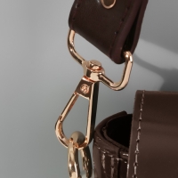 Ручка для сумки, с карабинами, 100 ± 1 см × 2,5 см, цвет коричневый Ручка для сумки, с карабинами, 100 ± 1 см × 2,5 см, цвет коричневый