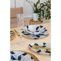 Тарелка стеклянная Доляна «Розовый мрамор», d=23 см Тарелка стеклянная Доляна «Розовый мрамор», d=23 см