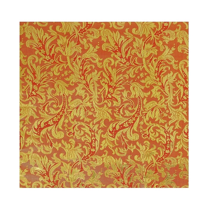 Лоскут 50 &times; 50см, Парча, золото на красном