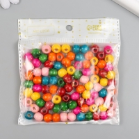 Бусины для творчества дерево "Разноцветные" набор 30 гр 1х1 см Бусины для творчества дерево "Разноцветные" набор 30 гр 1х1 см