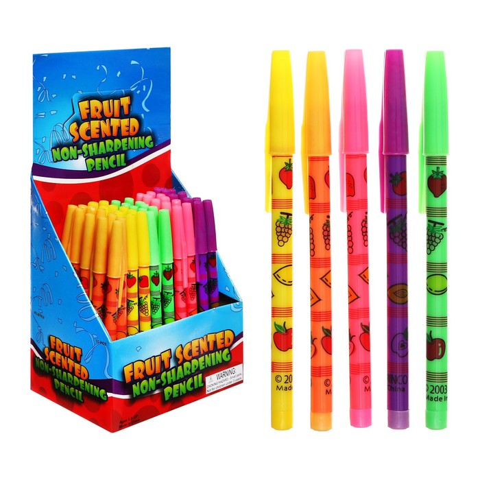 Набор карандашей секционных чернографитных Набор карандашей секционных чернографитных"Фрукты", 50 штук, ароматизированный