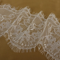 Кружево реснички, 140 мм &times; 3 &plusmn; 0,5 м, цвет белый