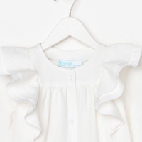 Рубашка для девочки KAFTAN, размер 32 (110-116), цвет белый Рубашка для девочки KAFTAN, размер 32 (110-116), цвет белый