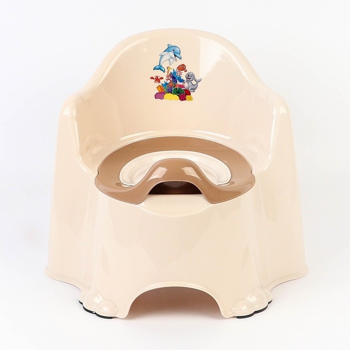 Горшок детский антискользящий «Комфорт» с крышкой, съёмная чаша, цвет кремовый Горшок детский антискользящий «Комфорт» с крышкой, съёмная чаша, цвет кремовый