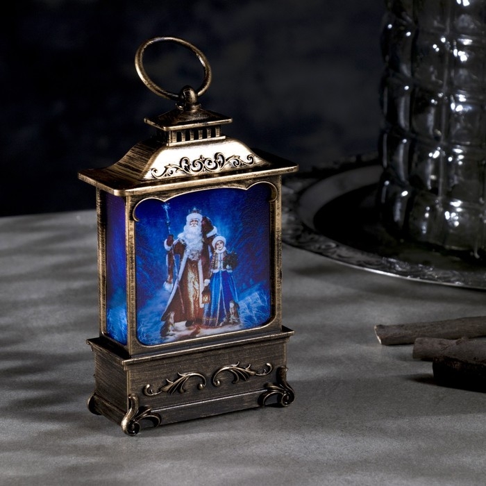 Светодиодная фигура &laquo;Дед Мороз и Снегурочка&raquo; 7.6 &times; 13.5 &times; 3.2 см, пластик, батарейки AG13х3 (в комплекте), свечение тёплое белое