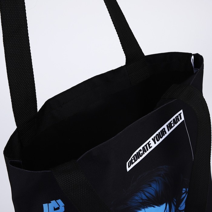 Шопер &laquo;Эрен&raquo;, 35х0.5х40 см, отдел без молнии, без подклада, чёрный