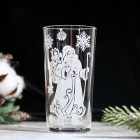 Новый год. Стакан стеклянный &laquo;Дед Мороз&raquo;, 280 мл