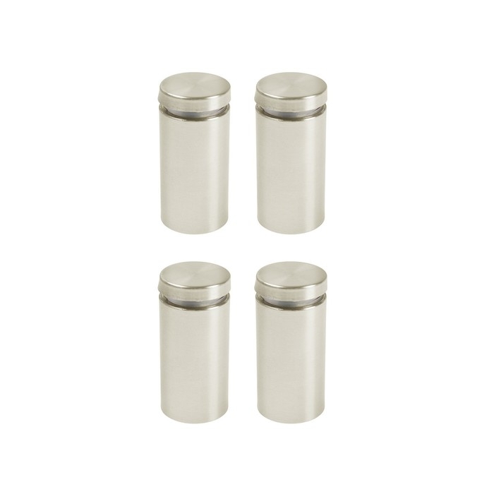 Дистанционный держатель для табличек, 25х50 мм, цвет матовый никель,набор 4 шт.