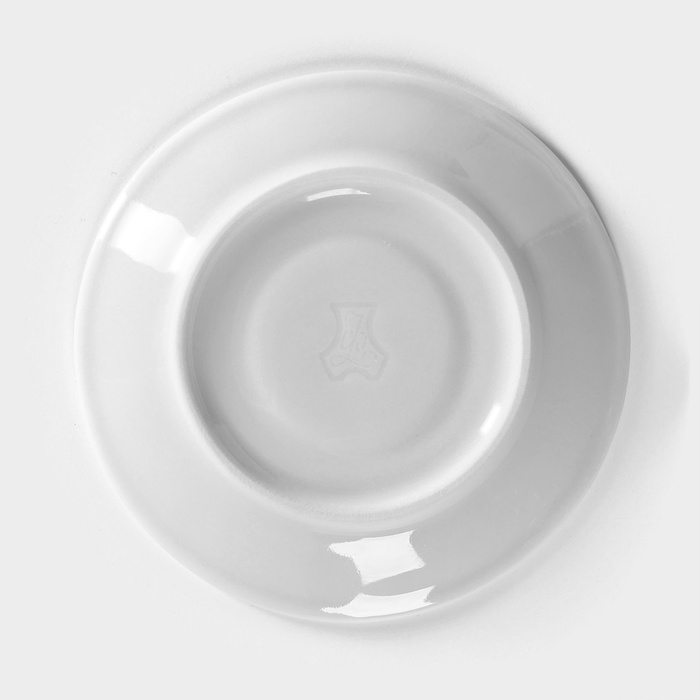 Блюдце фарфоровое «Мокко», d=11,5 см, цвет белый Блюдце фарфоровое «Мокко», d=11,5 см, цвет белый