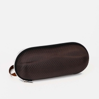 Футляр для очков на молнии, длина 17 см, цвет коричневый Футляр для очков на молнии, длина 17 см, цвет коричневый