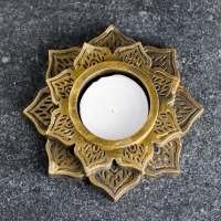 Подсвечник "Восточный мотив" старое золото, 10х2см Подсвечник "Восточный мотив" старое золото, 10х2см