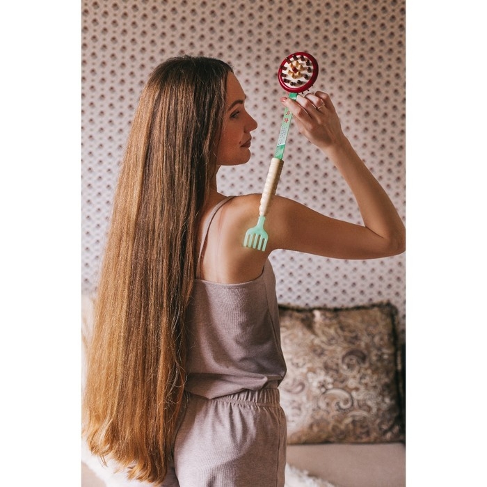 Массажёр-чесалка «Отдых» двусторонний, 38 × 8 × 5,5 см, универсальный, деревянный, разноцветный Массажёр-чесалка «Отдых» двусторонний, 38 × 8 × 5,5 см, универсальный, деревянный, разноцветный