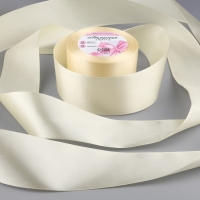 Лента атласная, 50 мм &times; 23 &plusmn; 1 м, цвет кремовый №64