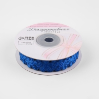 Лента фигурная &laquo;Цветочек&raquo;, 18 мм, 9 &plusmn; 0,5 м, цвет синий