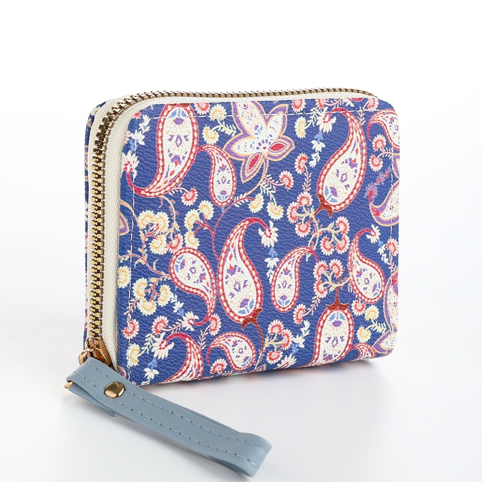 Кошелёк женский на молнии, цвет синий Кошелёк женский на молнии, цвет синий