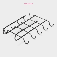 Держатель для кружек подвесной Доляна, на 10 предметов, 27,8×18,5×7,5 см, цвет чёрный Держатель для кружек подвесной Доляна, на 10 предметов, 27,8×18,5×7,5 см, цвет чёрный