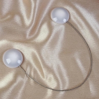 Подхват для штор &laquo;Переливы&raquo;, d = 3,8 см, цвет белый/серый