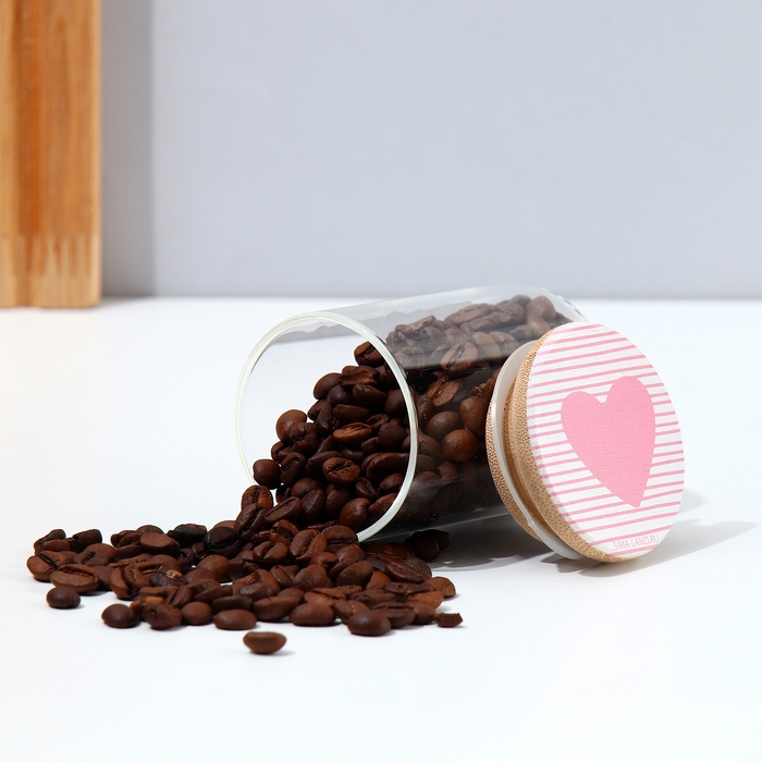 Банка для хранения сыпучих продуктов и круп &laquo;Готовь с любовью&raquo;, 100 мл