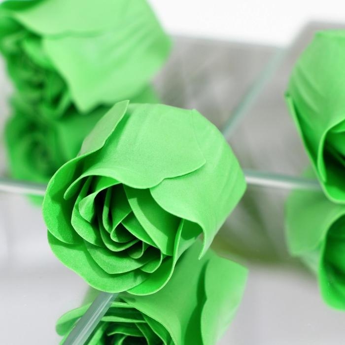 Мыльные розочки, зелёные, набор 3 шт. Мыльные розочки, зелёные, набор 3 шт.
