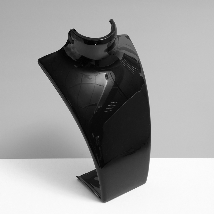 Бюст для украшений, 13,5&times;10,5&times;20 см, h=20 см, цвет чёрный, глянцевый