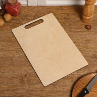 Доска разделочная и сервировочная двухсторонняя, прямоугольная, ручка вырез, 30&times;20&times;0.6 см