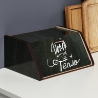 Хлебница деревянная Доляна &laquo;Дом, там где тепло&raquo;, 20,5&times;28,5&times;13 см