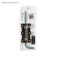 Задвижка дверная ЗД 110-Гб-SL, цвет бронзовый металлик/цинк Задвижка дверная ЗД 110-Гб-SL, цвет бронзовый металлик/цинк