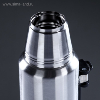 Термос, 1.2 л, Движение, "Мастер К.", с кружкой, сохраняет тепло 18 ч, 36 х 11 см, хром