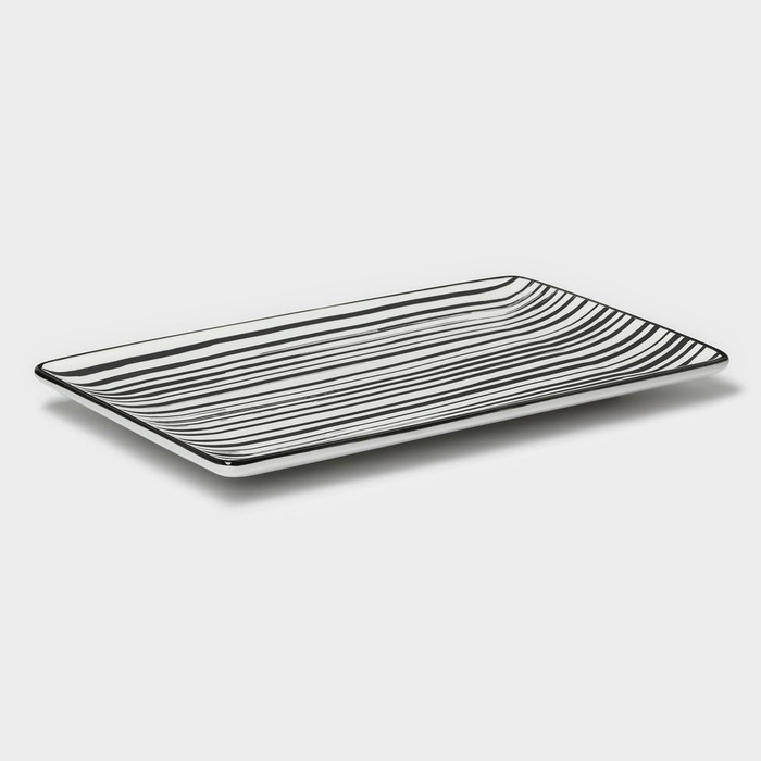 Блюдо фарфоровое сервировочное Magistro Hypnose, 27×16,5×2 см Блюдо фарфоровое сервировочное Magistro Hypnose, 27×16,5×2 см