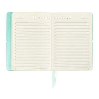 Ежедневник недатированный A5 136 листов, deVENTE. Jane, мягкая обложка пвх, резинка, перфорация, ляссе, блок 70, бирюзовый