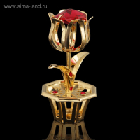 Сувенир &laquo;Цветок&raquo;, 2&times;2&times;5 см, с кристаллами