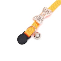 Ошейник кошачий "Бантик" со стразами, 30 х 1 см, оранжевый Ошейник кошачий "Бантик" со стразами, 30 х 1 см, оранжевый