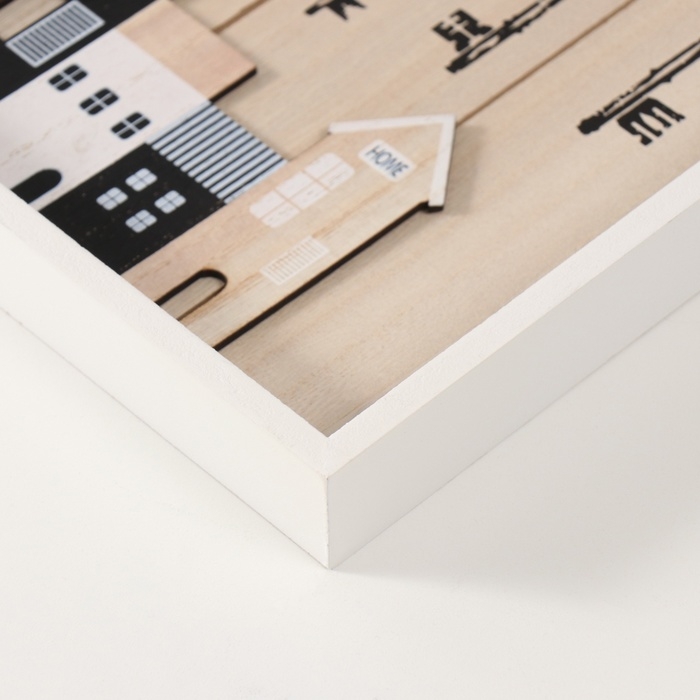 Крючки декоративные дерево "Ключи и домики" 20х30 см