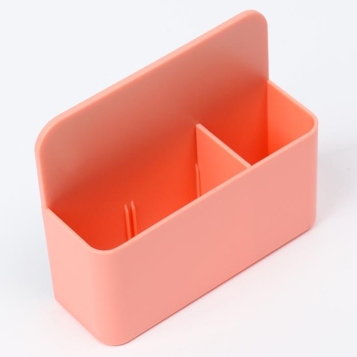 Магнитная универсальная подставка для маркеров и губок Магнитная универсальная подставка для маркеров и губок "Двойная" розового цвета 4х12х10см