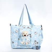 Шопер на молнии, цвет голубой Шопер на молнии, цвет голубой