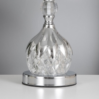 Лампа настольная "Элеонора" 1х40Вт Е27+подсветка, хром 27х27х45см