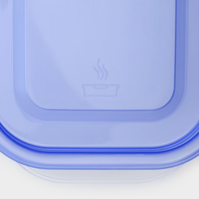 Контейнер для продуктов с паровыпуском, 750 мл, 16&times;11&times;7 см, прямоугольный, цвет микс