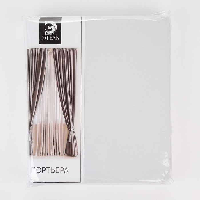 Штора портьерная &laquo;Этель&raquo; 250&times;265 см, двусторонний блэкаут, цвет Белый, пл. 240 г/м&sup2;, 100% п/э