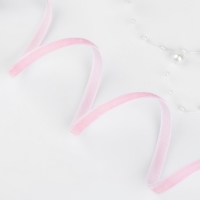 Лента бархатная, 6 мм, 18 &plusmn; 1 м, цвет розовый №08