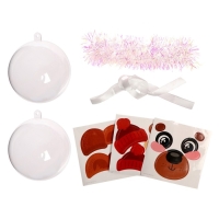 Ёлочный шар-персонаж «Новый год! Милый мишка», новогодний набор для творчества Ёлочный шар-персонаж «Новый год! Милый мишка», новогодний набор для творчества