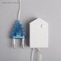 Гирлянда &laquo;Нить&raquo; 5 м с насадками &laquo;Шарики синие&raquo;, IP20, прозрачная нить, 30 LED, свечение синее, 8 режимов, 220 В