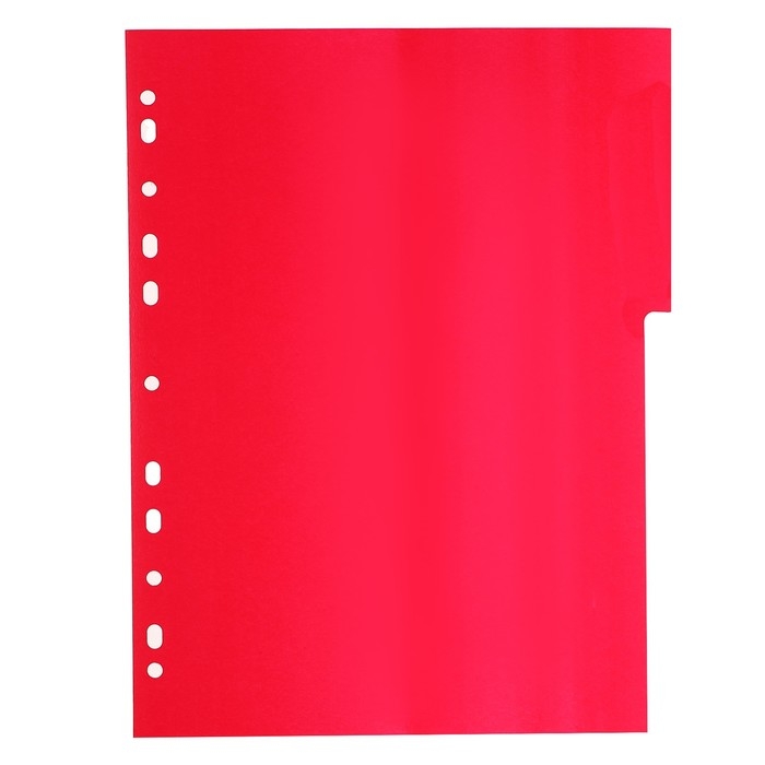 Набор разделителей листов А4 Office-2000, 5 листов без индексации, цветные, пластик 120 мкм