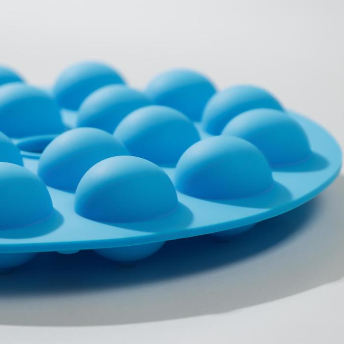 Форма для леденцов Доляна &laquo;Лолли-поп&raquo;, силикон, 26&times;25&times;4 см, 18 ячеек (d=3,7 см), с палочками, цвет МИКС